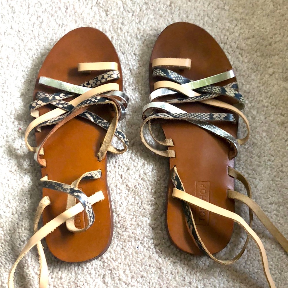Topshop Leather Gladiator Sandal